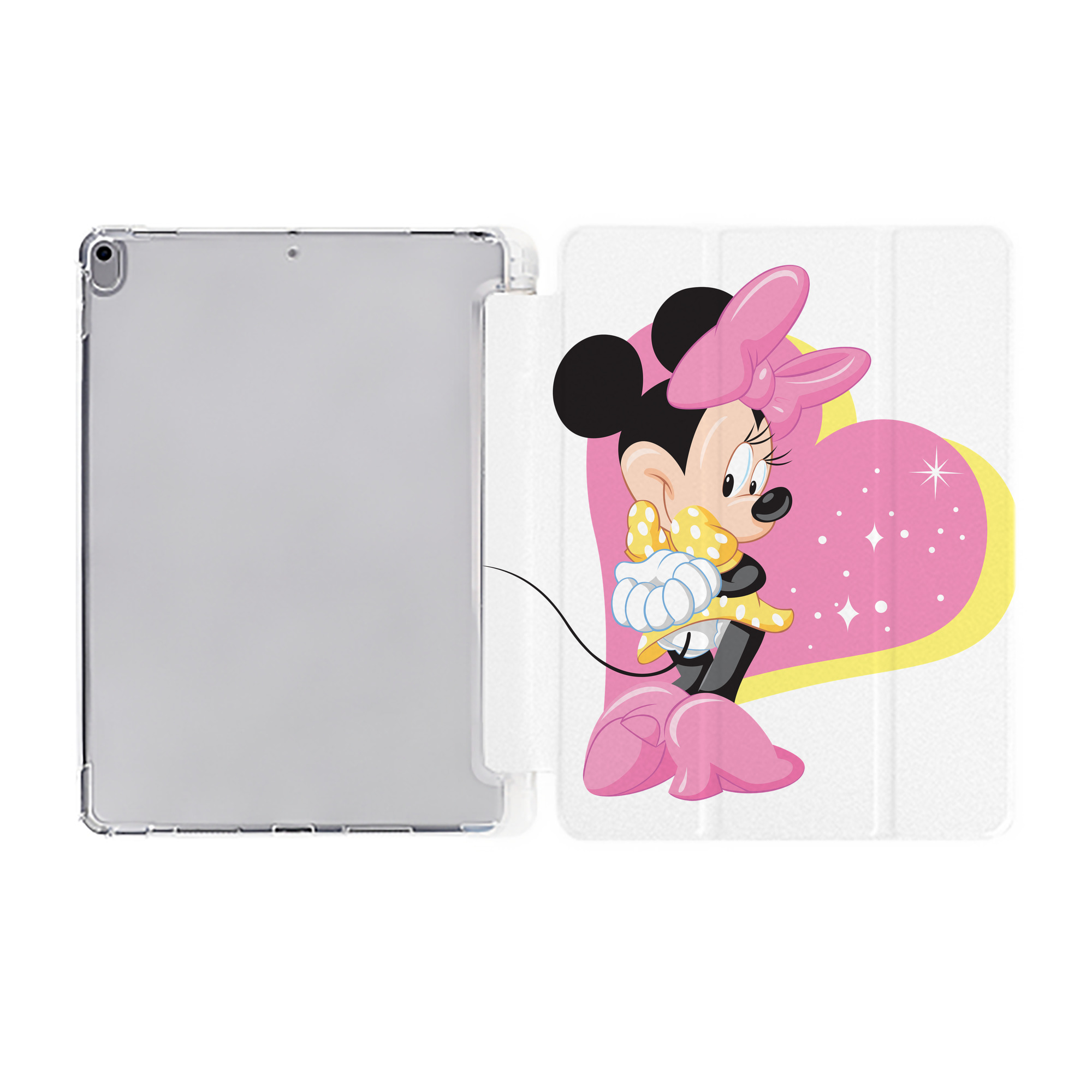 （画像用） ミッキーマウス Mickey Mouse IPad ケース ペン収納付き 三つ折りスタンド PUレザー×シリコン 対応機種9.5/10.5/10.9インチ
